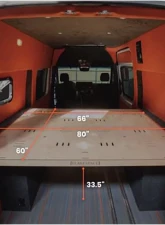 Flarespace Custom Wood Bed System Ford Transit 148 2007-2022                                     - 148 BED SYSTEM WOOD - Image 9